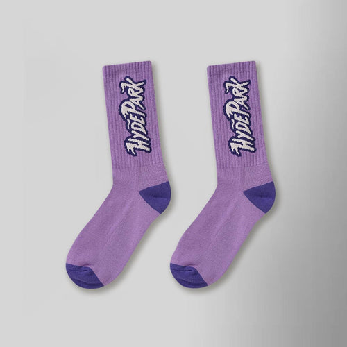 Hyde Park Logo Intarsia Sock (Grape)