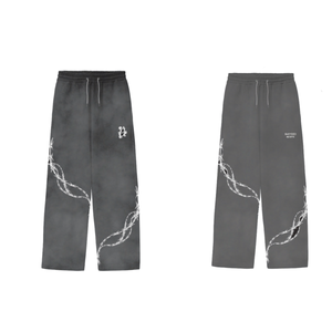 Shattered Hearts WIRES GRAY Hoodie & PANTS