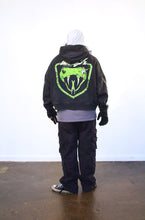 Load image into Gallery viewer, Wrathboy VIPER CROPPED HOODIE (BLACK)