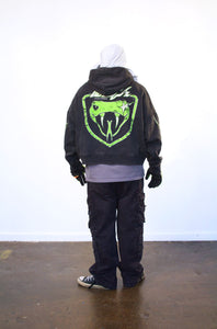 Wrathboy VIPER CROPPED HOODIE (BLACK)