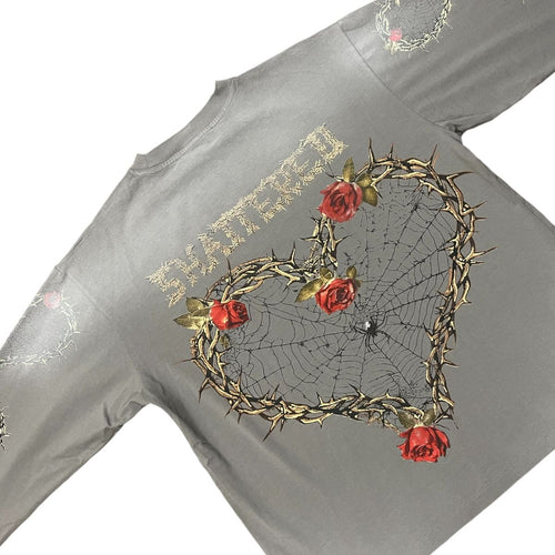 Shattered Hearts THORNS GRAY LONG SLEEVE TEE