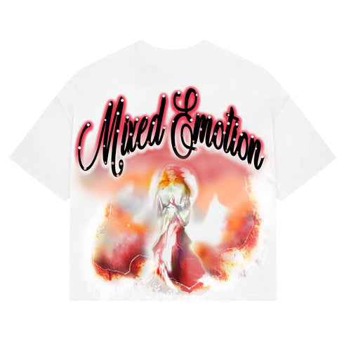 MIXED EMOTIONS Bliss Cropped Tee (White)