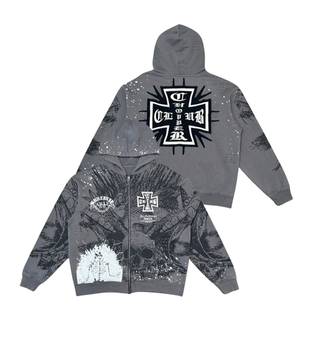 Gunzinii Skull Hoodie (GREY)