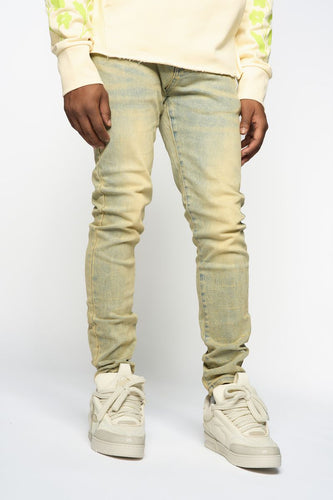 PHEELINGS SURVIVED SKINNY DENIM (MEDIUM BLUE/GREEN)