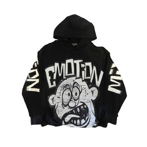 MIXED EMOTIONS Monster Cropped Hoodie (Black)