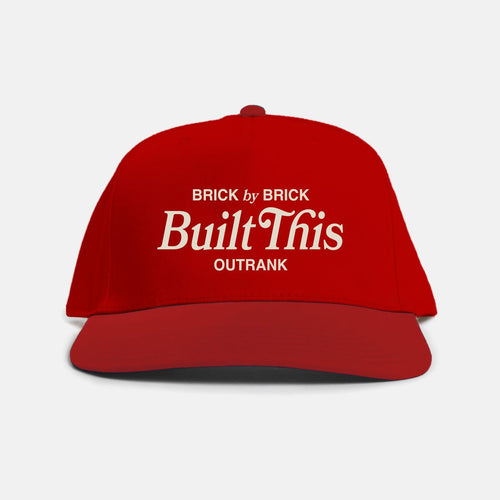Outrnk Built This Snapback (Red)