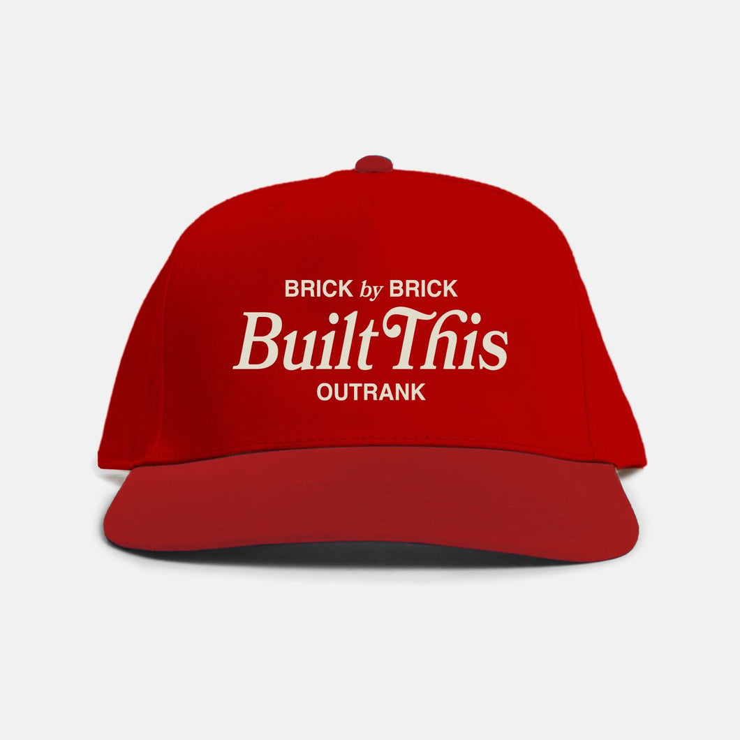 Outrnk Built This Snapback (Red)