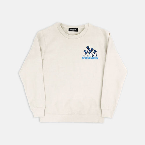 Outrnk Chasing Dividends Embroidered Crewneck Fleece (Sandshell)