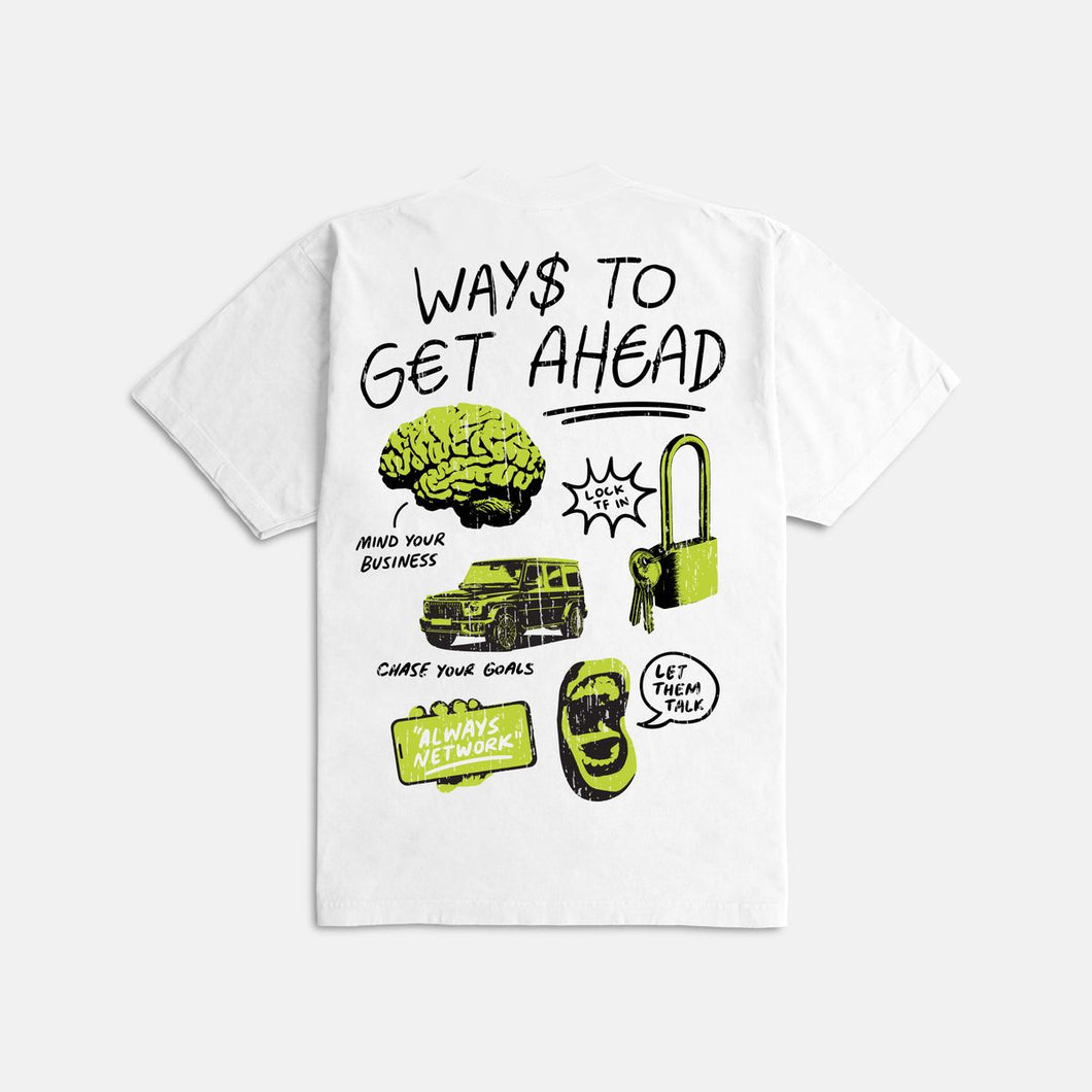 Outrnk Ways to Get Ahead Ultra Heavyweight T-shirt (White)