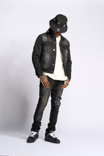 Load image into Gallery viewer, PHEELINGS SEWN TOGETHER DENIM JACKET (BLACK WASH)
