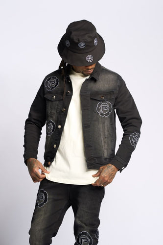 PHEELINGS SEWN TOGETHER DENIM JACKET (BLACK WASH)