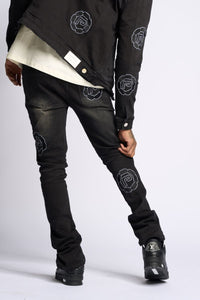PHEELINGS SEWN TOGETHER STACKED DENIM (BLACK WASH)