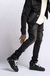 PHEELINGS SEWN TOGETHER STACKED DENIM (BLACK WASH)
