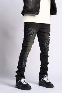 PHEELINGS SEWN TOGETHER STACKED DENIM (BLACK WASH)