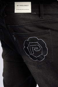 PHEELINGS SEWN TOGETHER STACKED DENIM (BLACK WASH)