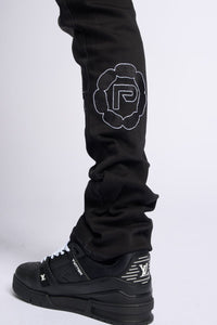 PHEELINGS SEWN TOGETHER STACKED DENIM (BLACK WASH)