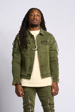 Load image into Gallery viewer, PHEELINGS METAMORPHOSIS DENIM JACKET (Olive)