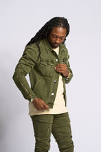 Load image into Gallery viewer, PHEELINGS METAMORPHOSIS DENIM JACKET (Olive)