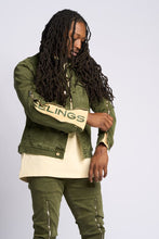 Load image into Gallery viewer, PHEELINGS METAMORPHOSIS DENIM JACKET (Olive)