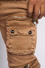 Load image into Gallery viewer, PHEELINGS JOURNEY TO GREATNESS FLARE STACK DENIM (Brown)