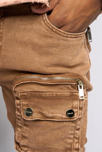 Load image into Gallery viewer, PHEELINGS JOURNEY TO GREATNESS FLARE STACK DENIM (Brown)