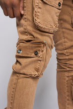 Load image into Gallery viewer, PHEELINGS JOURNEY TO GREATNESS FLARE STACK DENIM (Brown)