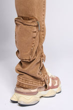 Load image into Gallery viewer, PHEELINGS JOURNEY TO GREATNESS FLARE STACK DENIM (Brown)