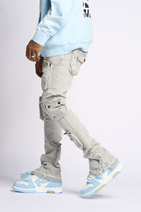 PHEELINGS JOURNEY TO GREATNESS FLARE STACK DENIM (COLD GREY)