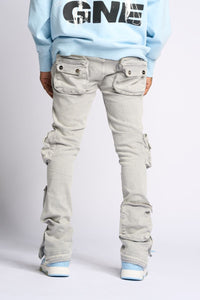 PHEELINGS JOURNEY TO GREATNESS FLARE STACK DENIM (COLD GREY)