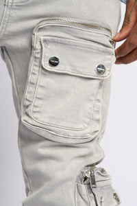 PHEELINGS JOURNEY TO GREATNESS FLARE STACK DENIM (COLD GREY)