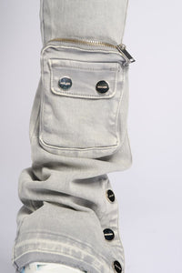 PHEELINGS JOURNEY TO GREATNESS FLARE STACK DENIM (COLD GREY)