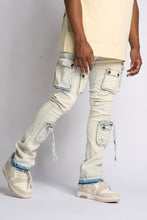 Load image into Gallery viewer, PHEELINGS PHEELING ALONE STACK CARGO DENIM (LIGHT BLUE)