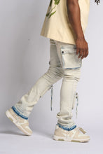 Load image into Gallery viewer, PHEELINGS PHEELING ALONE STACK CARGO DENIM (LIGHT BLUE)