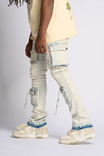 Load image into Gallery viewer, PHEELINGS PHEELING ALONE STACK CARGO DENIM (LIGHT BLUE)