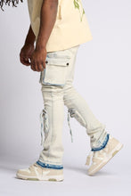 Load image into Gallery viewer, PHEELINGS PHEELING ALONE STACK CARGO DENIM (LIGHT BLUE)