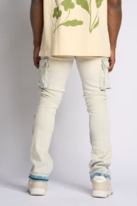 PHEELINGS PHEELING ALONE STACK CARGO DENIM (LIGHT BLUE)