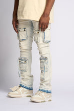Load image into Gallery viewer, PHEELINGS PHEELING ALONE STACK CARGO DENIM (LIGHT BLUE)