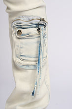 Load image into Gallery viewer, PHEELINGS PHEELING ALONE STACK CARGO DENIM (LIGHT BLUE)