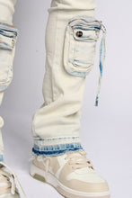 Load image into Gallery viewer, PHEELINGS PHEELING ALONE STACK CARGO DENIM (LIGHT BLUE)