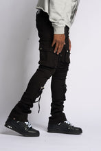 Load image into Gallery viewer, PHEELINGS PHEELING ALONE STACK CARGO DENIM (JET BLACK)