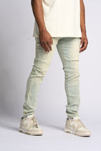 Load image into Gallery viewer, PHEELINGS LOVE IS PAIN EMBOSSED SKINNY DENIM (LIGHT BLUE/SAND)
