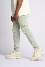 Load image into Gallery viewer, PHEELINGS LOVE IS PAIN EMBOSSED SKINNY DENIM (LIGHT BLUE/SAND)