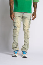 Load image into Gallery viewer, PHEELINGS GRAVATUS STACK CARGO DENIM (SAND/LIGHT BLUE)