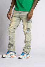 Load image into Gallery viewer, PHEELINGS GRAVATUS STACK CARGO DENIM (SAND/LIGHT BLUE)