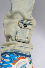 Load image into Gallery viewer, PHEELINGS GRAVATUS STACK CARGO DENIM (SAND/LIGHT BLUE)