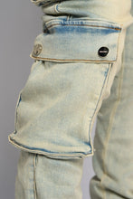 Load image into Gallery viewer, PHEELINGS GRAVATUS STACK CARGO DENIM (SAND/LIGHT BLUE)