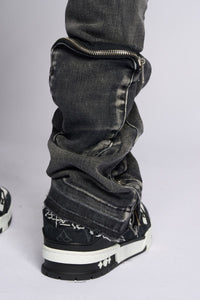 PHEELINGS JOURNEY TO GREATNESS FLARE STACK DENIM (BLACK)