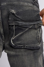Load image into Gallery viewer, PHEELINGS JOURNEY TO GREATNESS FLARE STACK DENIM (BLACK)