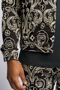 PHEELINGS LÜKS DENIM JACKET (JET BLACK)