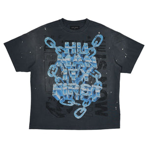 First Row WASHED HUMANITY FIRST CHAIN TEE (GREY)